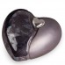 Ceramic Heart Urn (Graphite with Silver Heart Motif)